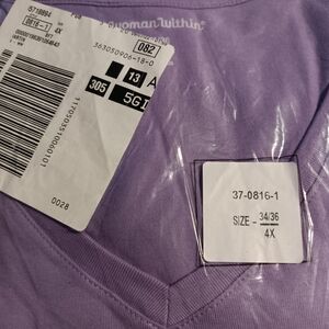 Woman Within Purple Short Sleeve Tee